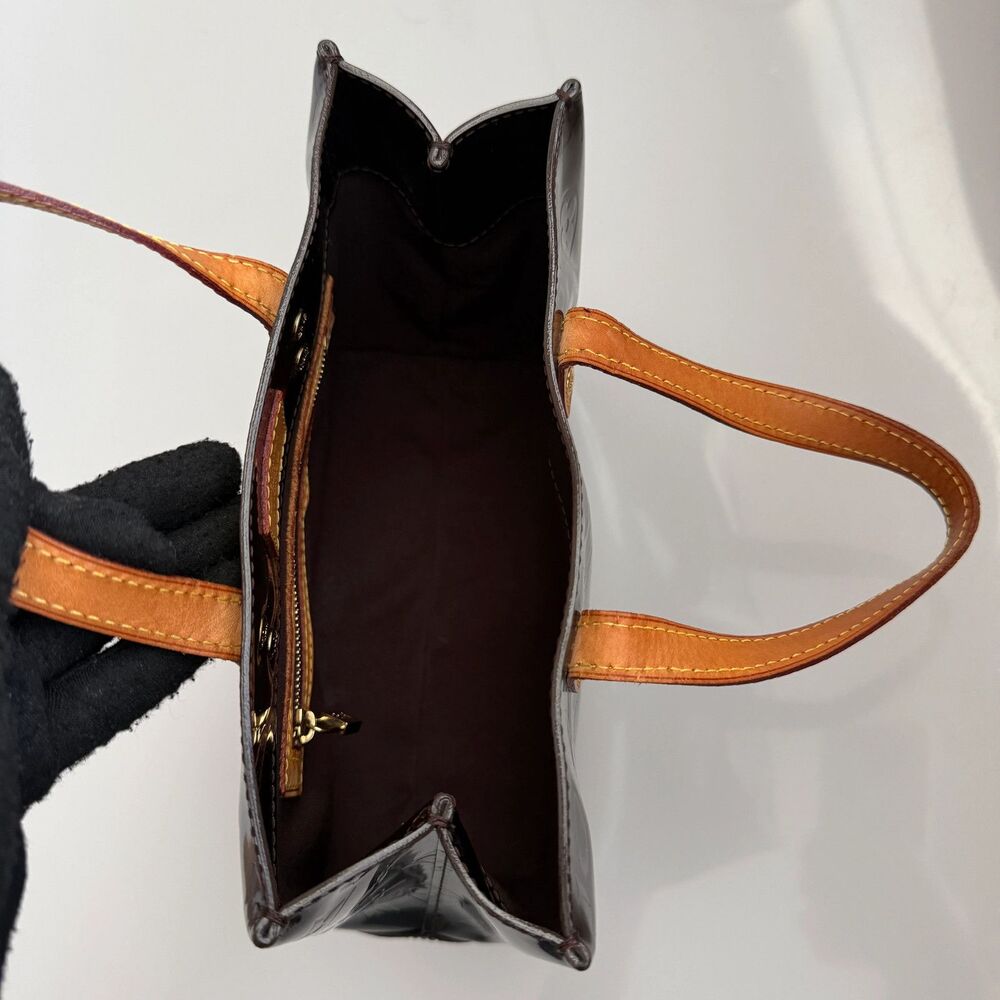 Louis Vuitton monogram vernis patent leather bag Reade amarante authentic with - Picture 5 of 7